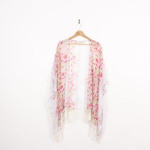 *Wanderlujo Floral Sheer Kimono